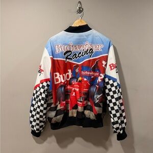 Vintage Budweiser Racing F1 Fanimation Chalk Line Jacket